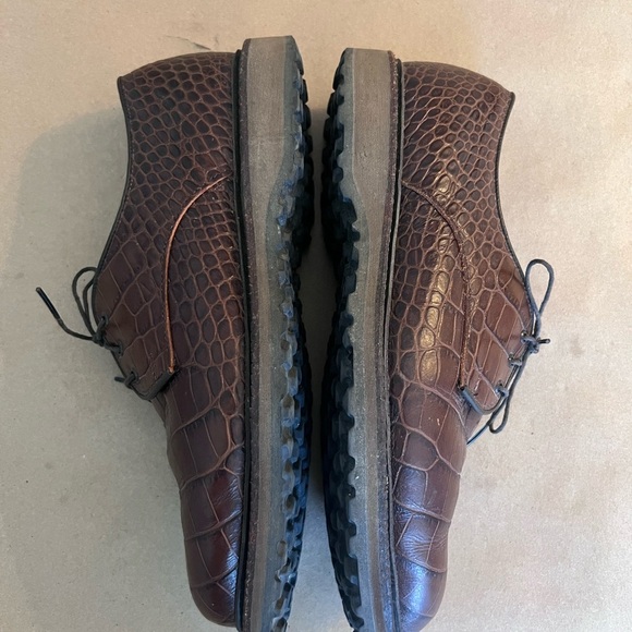 Allen Edmonds Honors Collection Haskell Brown Leather Golf Non Spike Shoes 9D - Picture 7 of 10